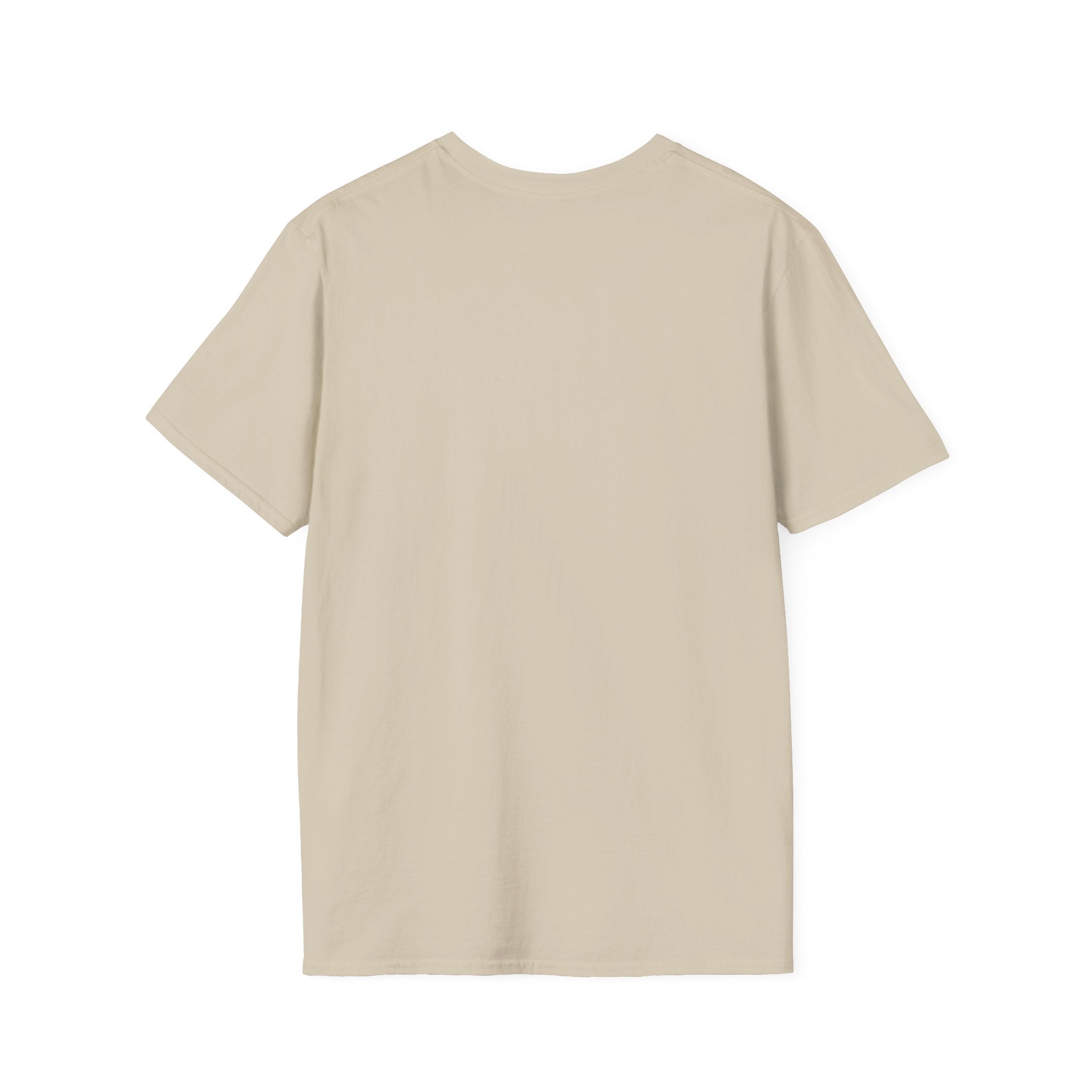 For the Love of Dog Whippet T-Shirt back view in natural/cream, plain with no graphic, showing the clean back of the shirt.
