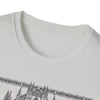 A Mighty Fortress is Our Dog T-Shirt back view in white, plain with no graphic, showing the clean back of the shirt.