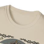 For the Love of Dog Great Dane T-Shirt back view in sage green, plain with no graphic, showing the clean back of the shirt.