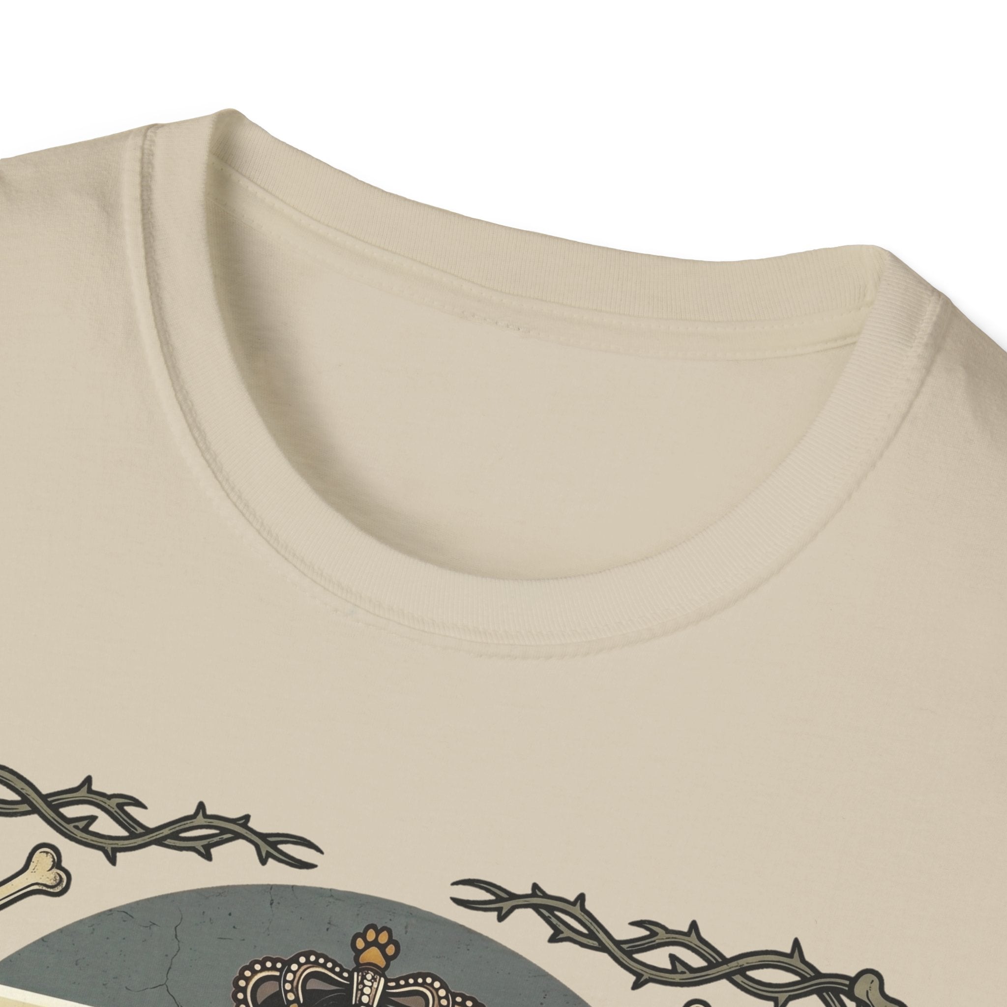For the Love of Dog Great Dane T-Shirt back view in sage green, plain with no graphic, showing the clean back of the shirt.