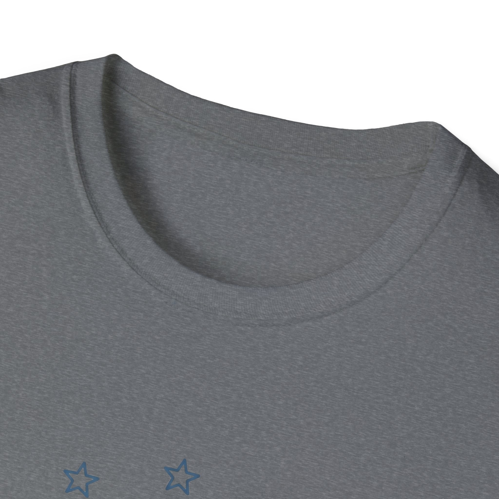 One Nation Under Dog T-Shirt in heather gray showing the plain back view with no graphic.