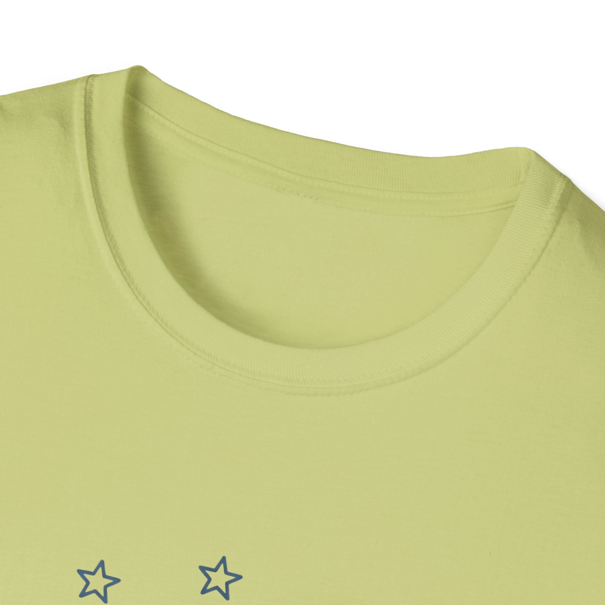 One Nation Under Dog T-Shirt in light green kiwi showing the plain back view with no graphic.