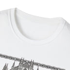 A Mighty Fortress is Our Dog T-Shirt back view in silver gray, plain with no graphic, showing the clean back of the shirt.