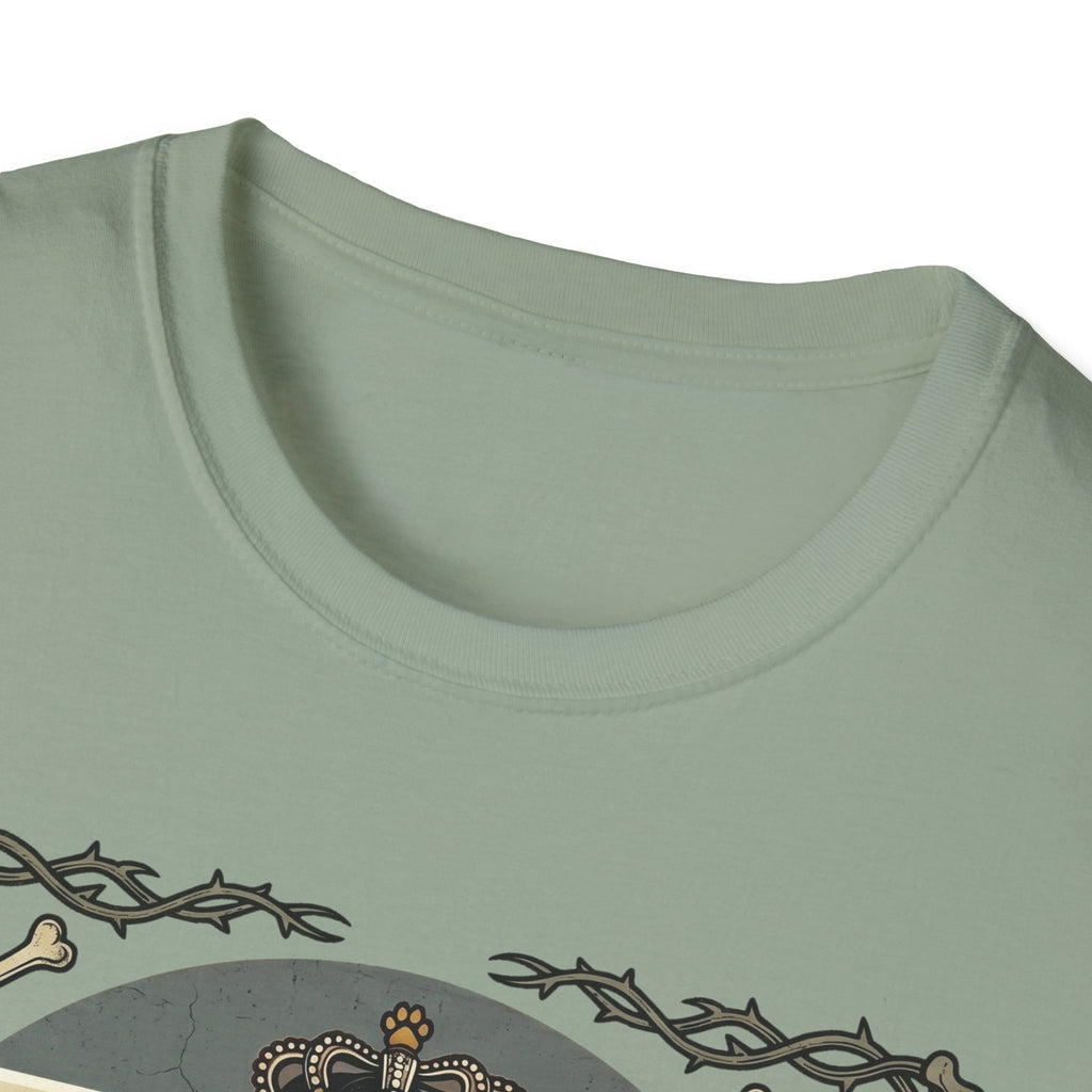 For the Love of Dog Great Dane T-Shirt back view in navy blue, plain with no graphic, showing the clean back of the shirt.