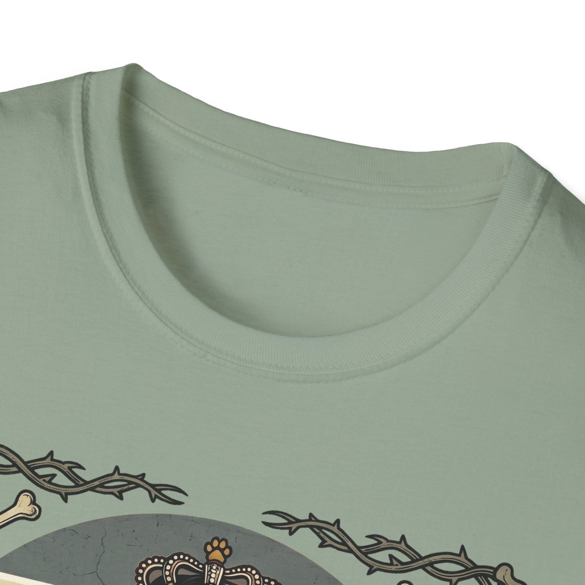 For the Love of Dog Great Dane T-Shirt back view in navy blue, plain with no graphic, showing the clean back of the shirt.