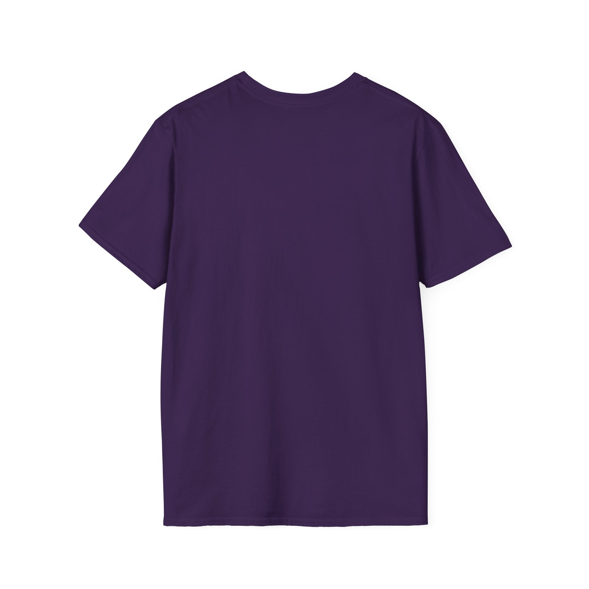 Dog is Love T-Shirt back view in purple, plain with no graphic, showing the clean back of the shirt.